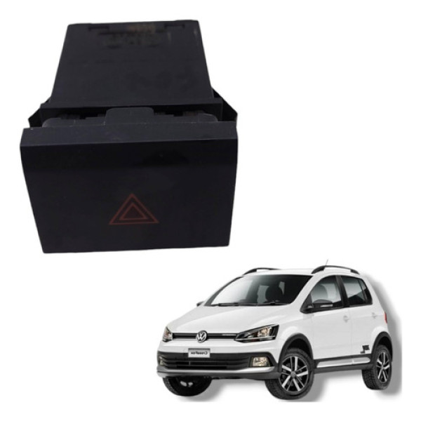 Botão Pisca Alerta Interruptor Vw Crossfox Fox 2007 A 2010 Preto