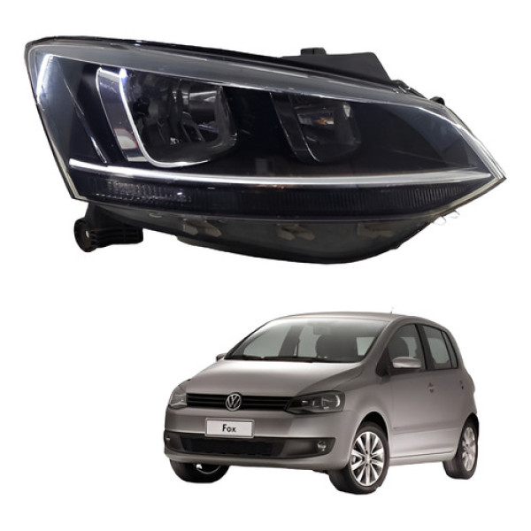 Farol Direito Volks Fox Spacefox Crossfox 2014 2020 Direito/passageiro