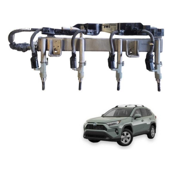 Flauta Completa Bico Injeção Chicote Toyota Rav4 Hybrid 2020