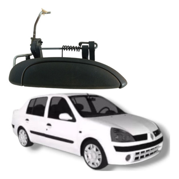 Maçaneta Externa Traseira Direita Renault Clio Megane 2004 Preto