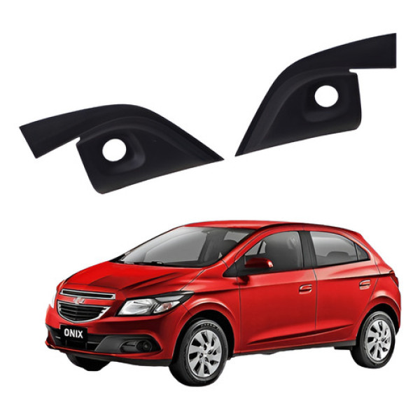 Par Moldura Acabamento Retrovisor Interna Gm Onix  2013 2020