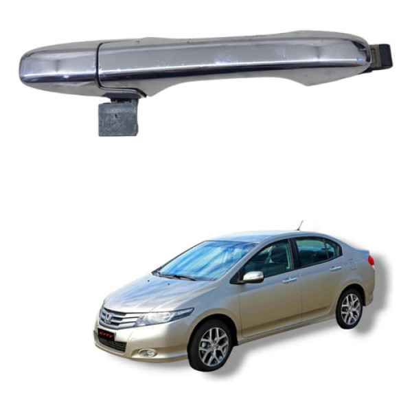 Maçaneta Externa Porta Traseira Esquerda Honda City 2009 13 Cinza