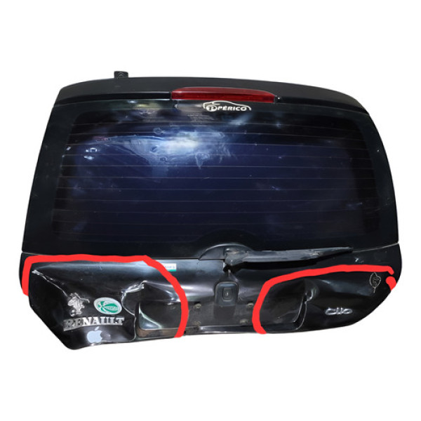 Tampa Traseira Renault Clio Hatch 2003 Preto