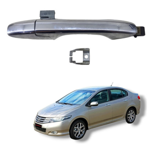 Maçaneta Externa Dianteira Direita Honda City 2009 A 2013 Cinza