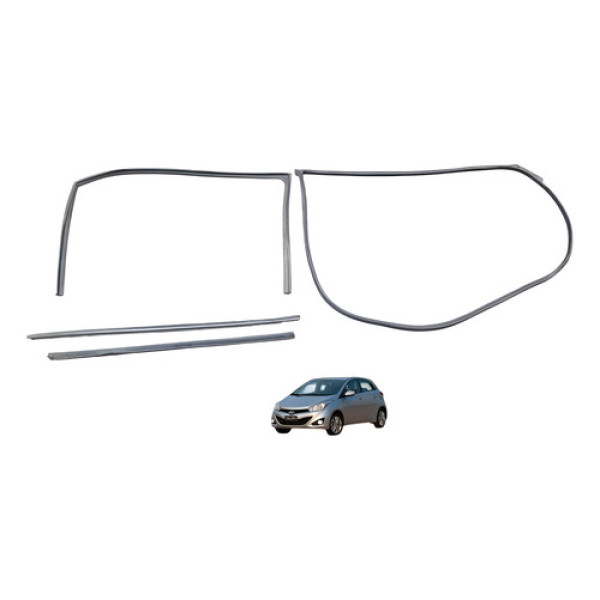 Kit Borracha Pestana Dianteira Esquerda Hyundai Hb20 2013 Verde-escuro