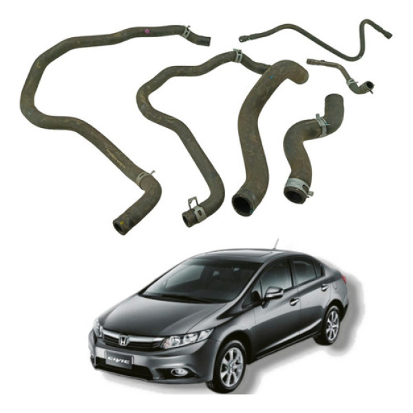 Jogo Borracha Água Radiador Honda Civic Lxs 1.8 2012 2016