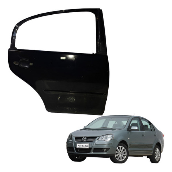 Porta Traseira Direita Volks. Polo Comfortline 2008 2013 Traseira Direita Preto