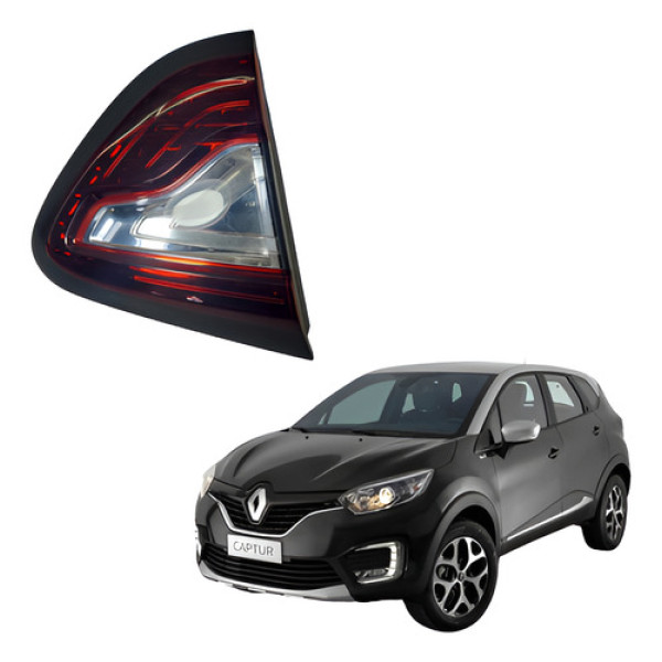 Lanterna Tampa Traseira Esquerda Renault Captur 2018 A 2021 Esquerdo/motorista Vermelho