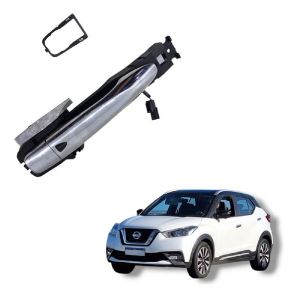 Maçaneta Externa Dianteira Direita Nissan Kicks 2016 A 2020 Cinza Dianteira