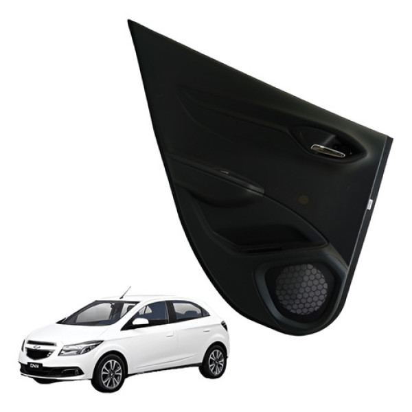 Forro Porta Traseira Esquerda Gm Onix Prisma  2013 A 2018 Preto