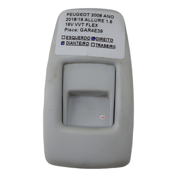 Botão Regulagem Cinto Dianteiro Direito Peugeot 2008 2018 Cinza