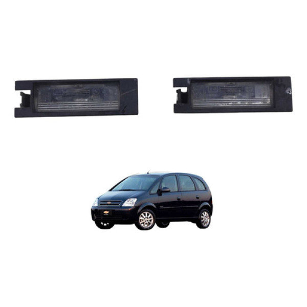 Par Lanterna Luz Placa Traseira Gm Meriva 2002 2011 09164143