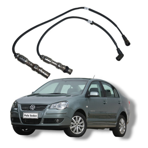 Par Cabo Vela Ignição Vw Polo Comfortline 1.6 2008 2013