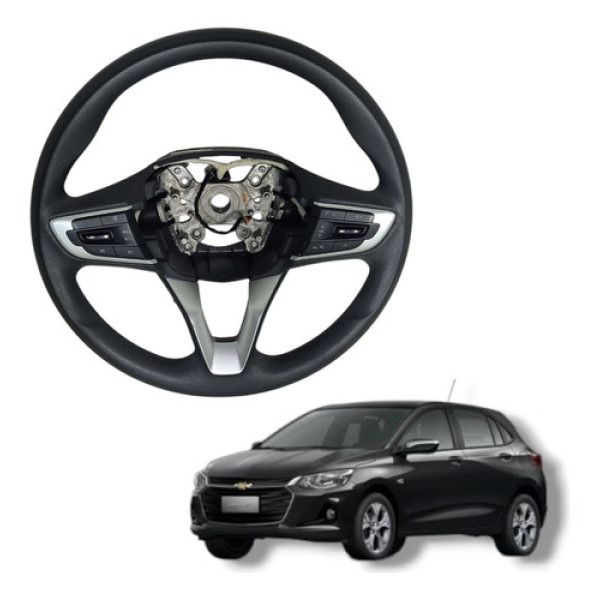 Volante Direção Comando Chevrolet Onix Turbo 1.0 2020 2023 Preto
