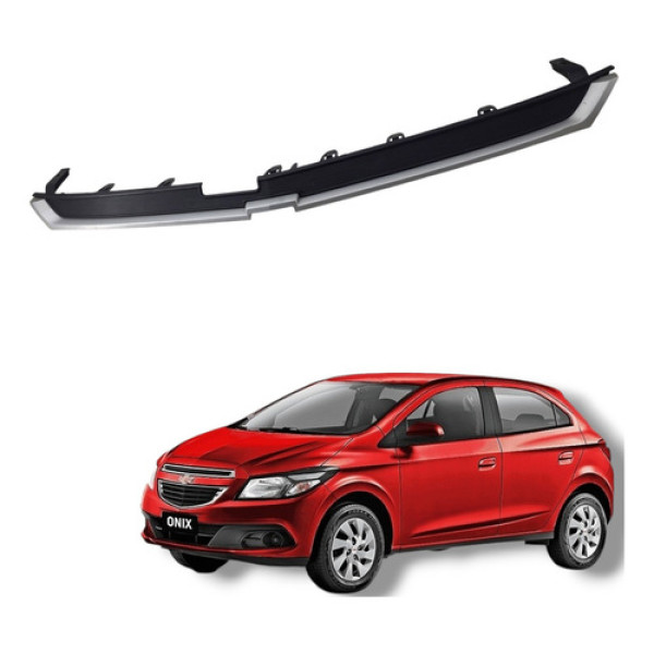 Grade Superior Chevrolet Onix Prisma 2013 2020 Cinza E Preto