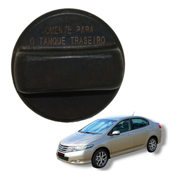 Tampa Gargalo Tanque Combustível Honda City 2009 A 2013 Preto