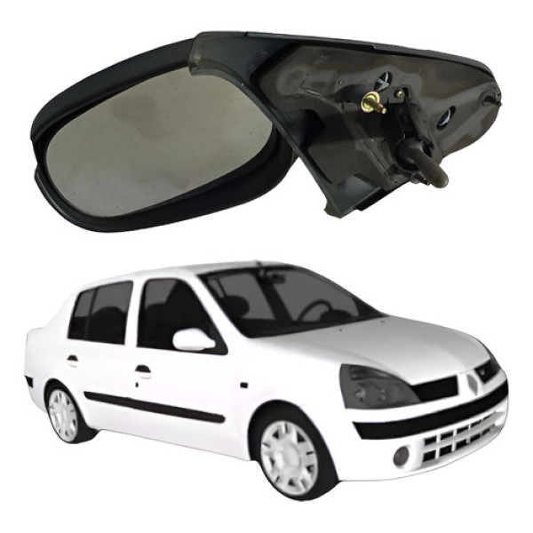 Retrovisor Manual Esquerdo Renault Clio Megane 2004