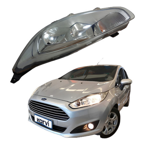 Farol Esquerdo Ford New Fiesta 13  2017 Esquerdo/motorista