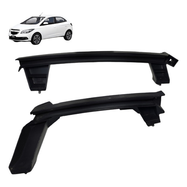 Par Guias Vidro Porta Esquerda Chevrolet Onix 2018 A 2019