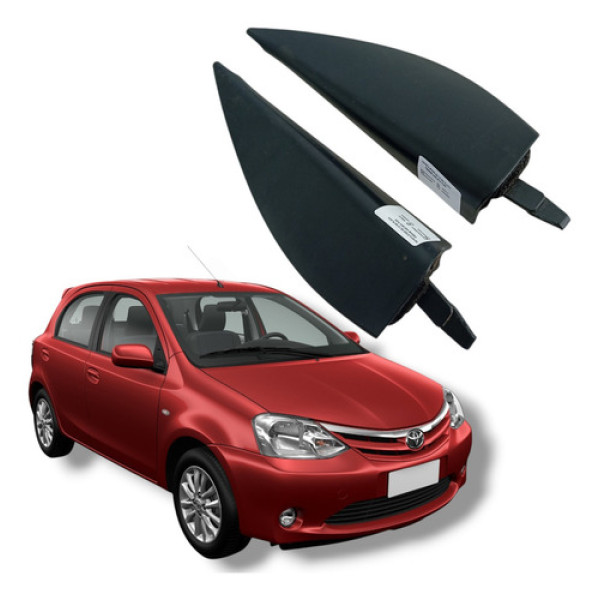 Par Acabamento Interno Porta Traseira Toyota Etios 2012 2020 Traseira Ambos Lados Preto