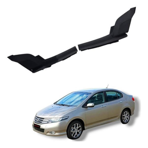 Par Acabamentos Churrasqueira Honda City 2009 A 2013 Preto