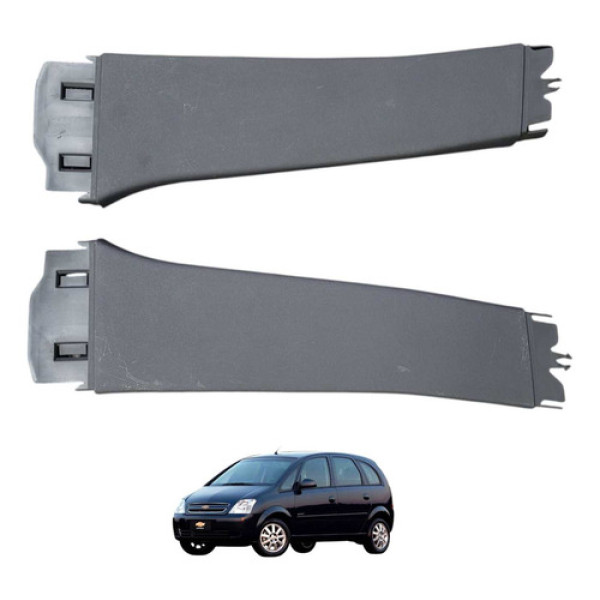 Par Moldura Coluna Central Gm Meriva  2010 2011 93392502