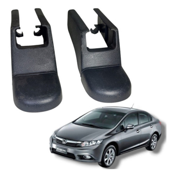 Par Acabamento Trilho Banco Traseiro Esquerdo Civic 12 16