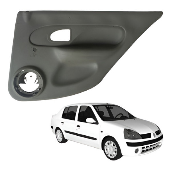 Forro Porta Traseiro Direito Passageiro Renault Clio 2004 Preto