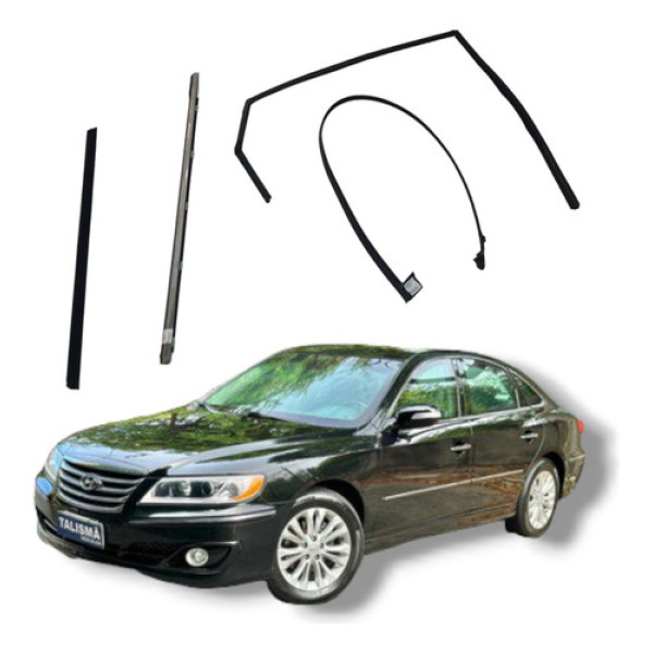 Jogo Borracha Porta Traseira Esquerda Hyundai Azera 2009 11