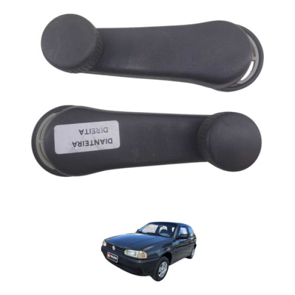 Par Manivela Vidro Diant Vw Gol Saveiro G2 G3 G5 G6 G7 2002 Preto