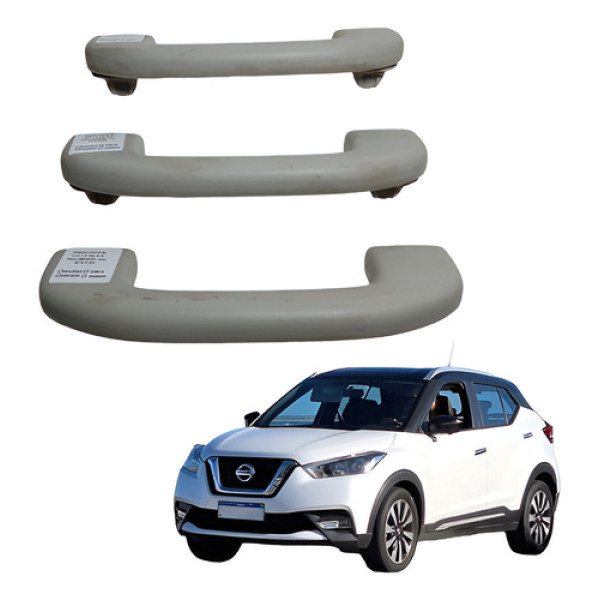 Jogo Alça Teto Puta Que Pariu Nissan Kicks 2016 A 2022 Branco