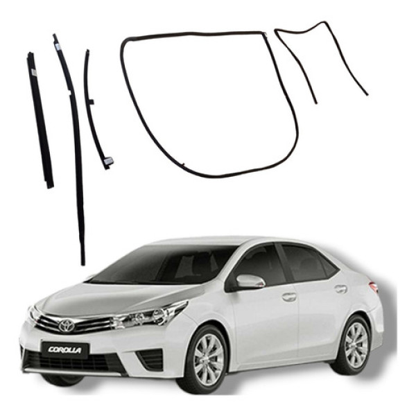 Jogo Borracha Porta Traseira Esquerda Toyota Corolla 2016