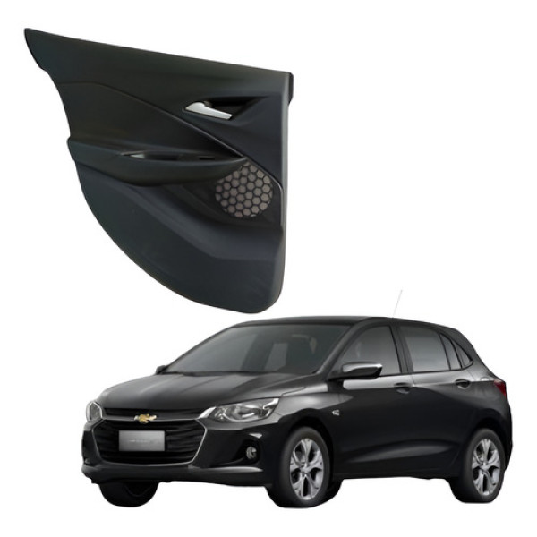 Forro Porta Traseira Esquerda Gm Onix Turbo 2020   2023 Preto