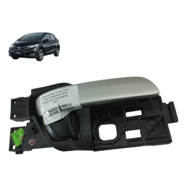 Maçaneta Porta Interna Traseira Direita Honda Fit 2017 Preto Traseira