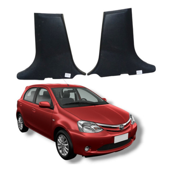 Par Acabamento Coluna Central Toyota Etios 2012 A 2020