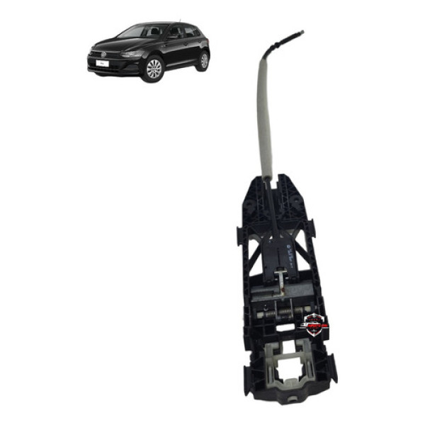 Suporte Maçaneta Externa Traseira Esquerda Volks. Polo 2019 Preto Traseira