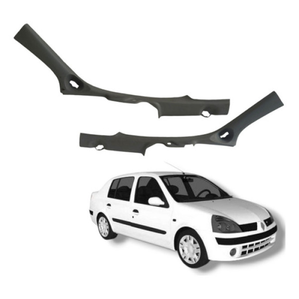 Par Soleira Moldura Acabamento Traseiro  Renault Clio 2004