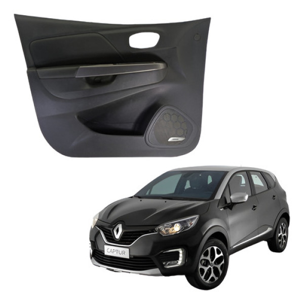Forro Porta Dianteiro Direito Renault Captur 2018 A 2021 Preto