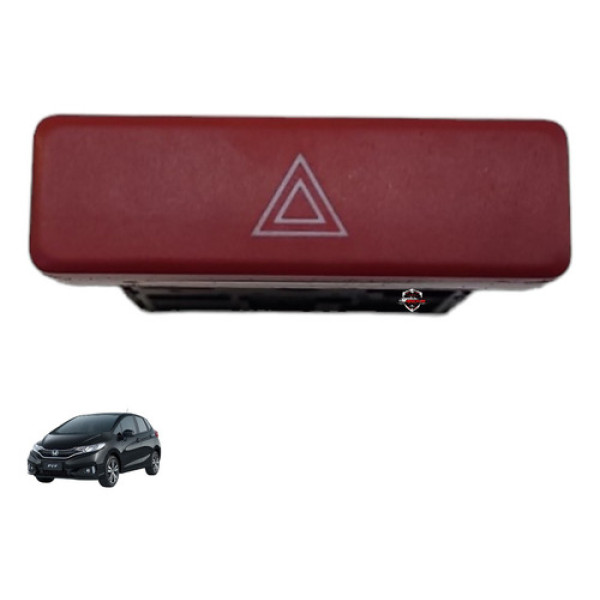 Botão Pisca Alerta Honda Fit 2017 Vermelho