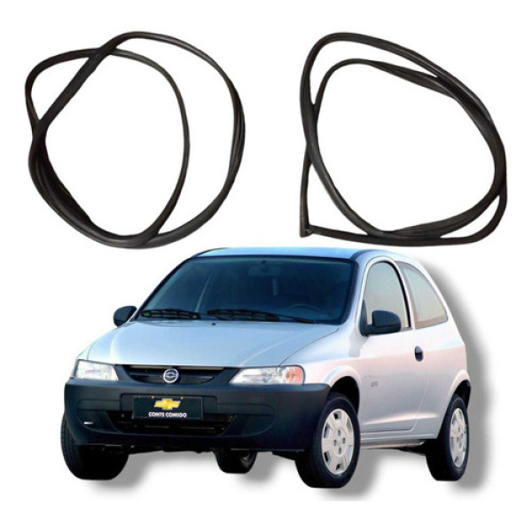 Par Borracha Vedação Porta Chevrolet Celta 2000