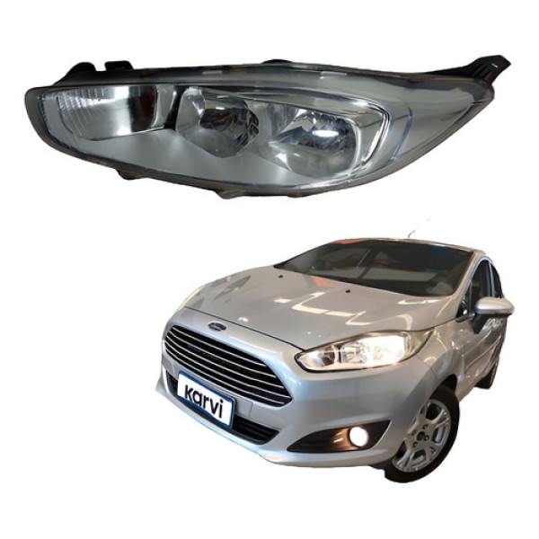 Farol Esquerdo Ford New Fiesta 2014  2017 Esquerdo/motorista