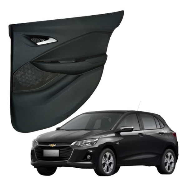 Forro Porta Traseira Direita Gm Onix Turbo 2020 A 2023 Preto