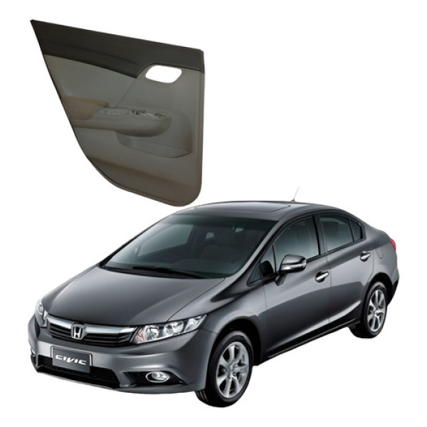 Forro Porta Traseira Esquerda Honda Civiic Lxs 13  2016 Água