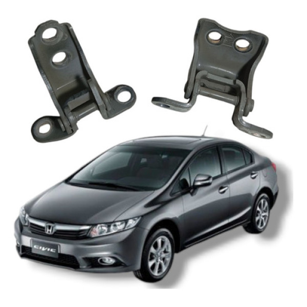 Par Dobradiça Porta Dianteira Direita Honda Civic Lxs 12 16