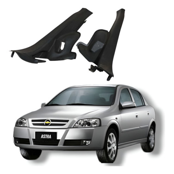 Par Acabamento Inferior Traseiro Chevrolet Astra Sedan 2010 Preto