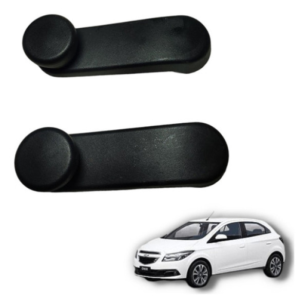 Par Manivela Vidro Traseiro Gm Onix Prisma 2019 A 2019 Preto