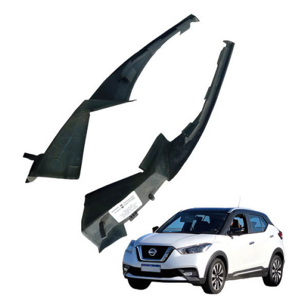 Par Acabamentoo Churrasqueira Nissan Kicks 2016 A 2020 Preto Fosco