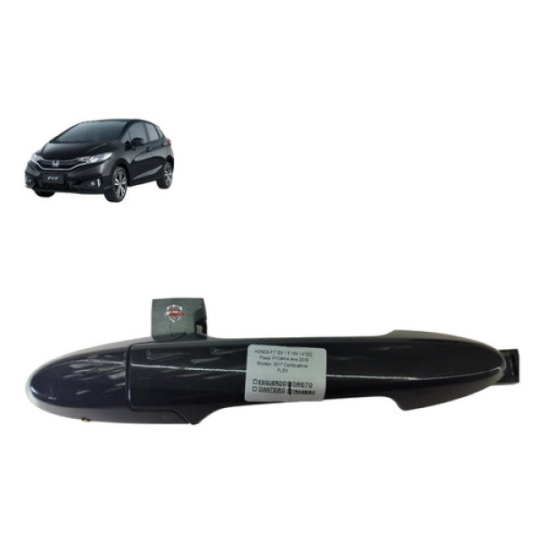 Maçaneta Porta Externa Traseira Direita Honda Fit 2017 Preto Traseira