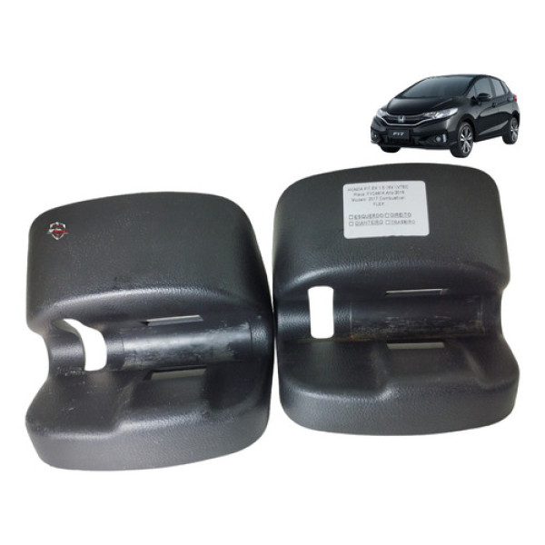 Par Acabamento Banco Traseiro Honda Fit 2017 Preto