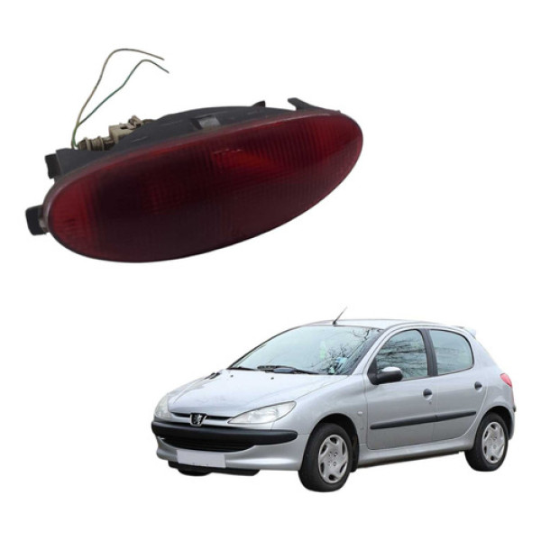 Lanterna Luz Neblina Parachoque Traseiro Peugeot 206 2008 Ambos Lados Vermelho